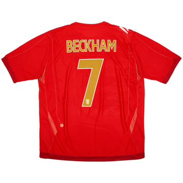 2006-08 England Away Shirt Beckham #7 - 6/10 - (XL)