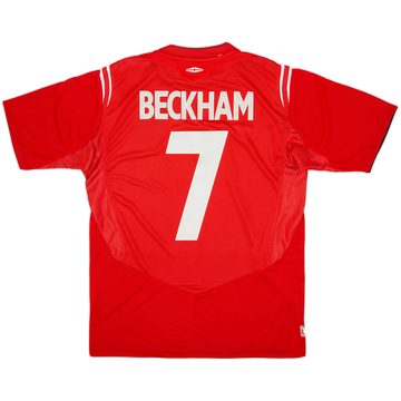 2004-06 England Away Shirt Beckham #7 (M)