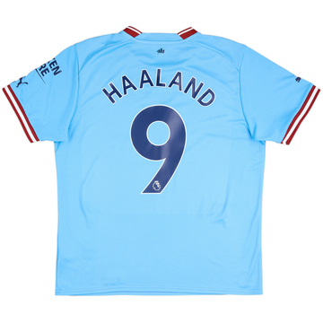 2022-23 Manchester City Home Shirt Haaland #9 - 8/10 - (L)