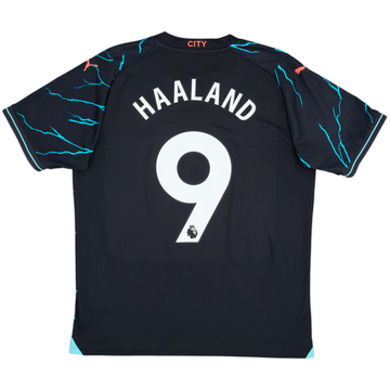 2023-24 Manchester City Third Shirt Haaland #9 - 8/10 - (L)
