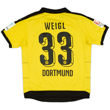 2015-16 Borussia Dortmund Home Shirt Weigl #33 - 4/10 - (XL.Boys)