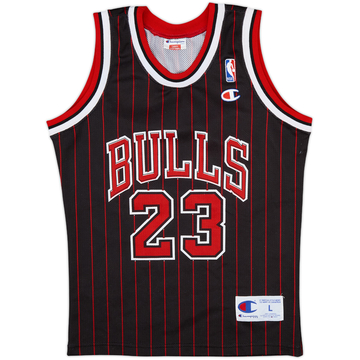 1995-97 Chicago Bulls Jordan #23 Champion Alternate Jersey - 6/10 - (L.Boys)