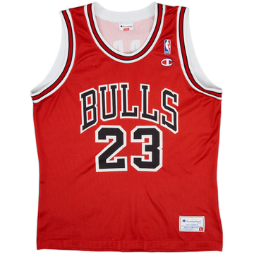 1991-98 Chicago Bulls Jordan #23 Champion Away Jersey - 4/10 - (L)