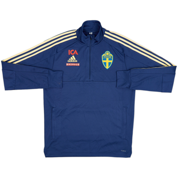 2017-18 Sweden Player Issue adidas 1/4 Zip Drill Top - 9/10 - (M)