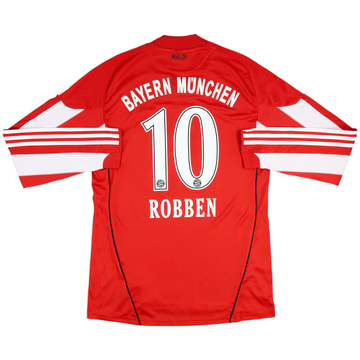 2010-11 Bayern Munich Home L/S Shirt Robben #10 - 6/10 - (M)