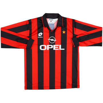 1994-95 AC Milan Home L/S Shirt - 8/10 - (XL.Boys)