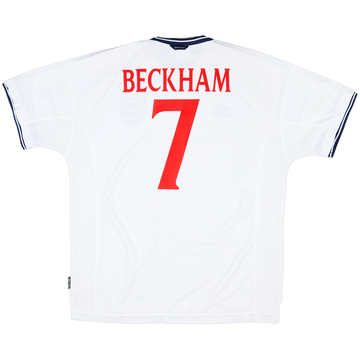 1999-01 England Home Shirt Beckham #7 - 5/10 - (XL)