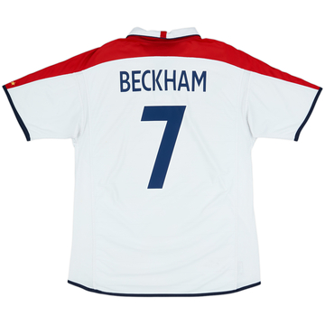 2003-05 England Home Shirt Beckham #7 - 6/10 - (XL)