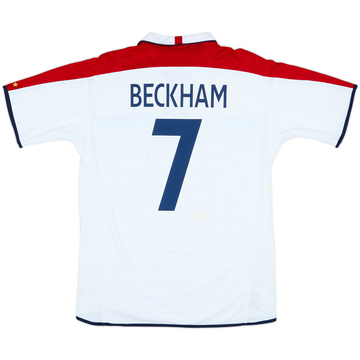 2003-05 England Home Shirt Beckham #7 - 5/10 - (L)
