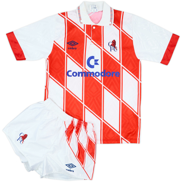 1990-92 Chelsea Away Shirt and Shorts - 9/10 - (L.Boys)