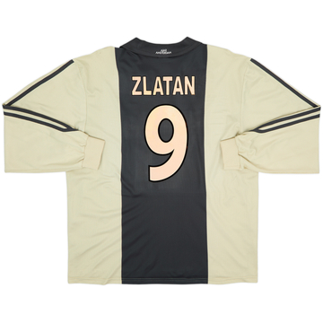 Camiseta de visitante L/S del Ajax 2001-02 Zlatan #9 - 8/10 - (XL)