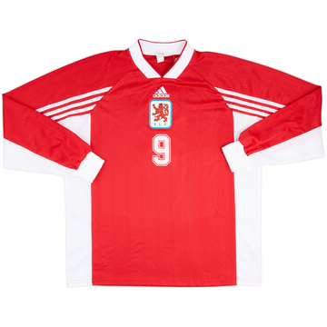 1999 Luxembourg Match Worn Home L/S Shirt #9 (Laurent Deville)