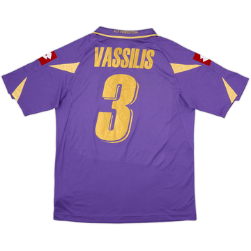 2010-11 Fiorentina Home Shirt Vassilis #3 - 5/10 - (XL)