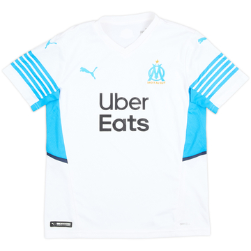 2021-22 Olympique Marseille Home Shirt - 8/10 - (11-12 Years)