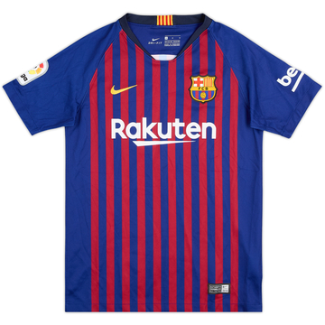 2018-19 Barcelona Home Shirt - 10/10 - (11-12 Years)