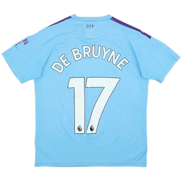 2019-20 Manchester City Home Shirt De Bruyne #17 - 5/10 - (XL.Boys)