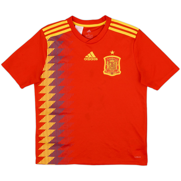 2018-19 Spain Home Shirt - 8/10 - (13-14 Years)
