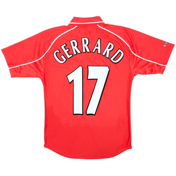 2000-02 Liverpool Home Shirt Gerrard #17 - 6/10 - (15-16 Years)