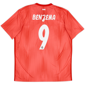 2018-19 Real Madrid Third Shirt Benzema #9 - 9/10 - (XL)