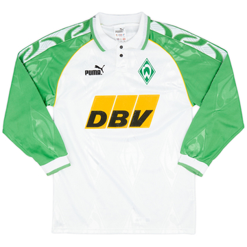 1995-96 Werder Bremen Home L/S Shirt - 9/10 - (XS)