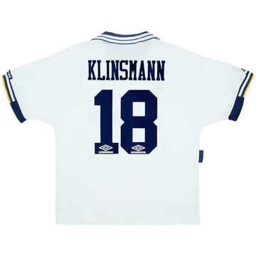 1993-95 Tottenham Home Shirt Klinsmann #18 - 8/10 - (L)