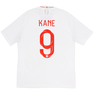 Camiseta de local auténtica de England 2018-19 Kane #9 - 8/10 - (L)