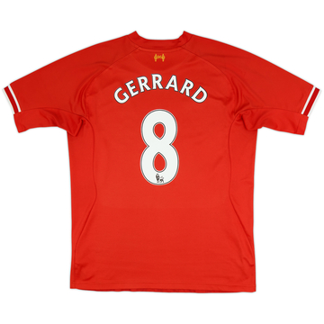 2013-14 Liverpool Home Shirt Gerrard #8 - 5/10 - (XL)