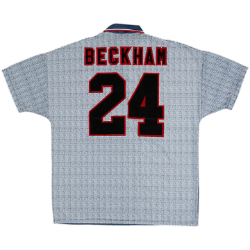 1995-96 Manchester United Away Shirt Beckham #24 - 9/10 - (XL)