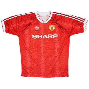1990-92 Manchester United Home Shirt - 9/10 - (L)