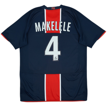 2008-09 Paris Saint-Germain Home Shirt Makelele #4 - 7/10 - (M)