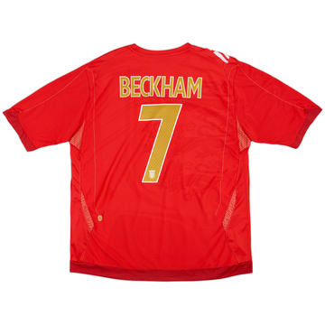 2006-08 England Away Shirt Beckham #7 - 8/10 - (XXL)