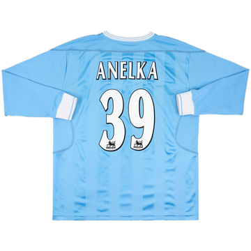 2003-04 Manchester City Home L/S Shirt Anelka #39 - 8/10 - (L)