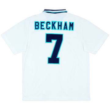 1995-97 England Home Shirt Beckham #7 - 8/10 - (XL)