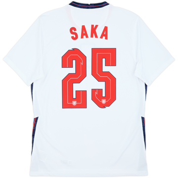 2020-22 England Home Shirt Saka #25 - 9/10 - (M)