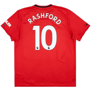 2019-20 Manchester United Home Shirt Rashford #10 - 6/10 - (XL)