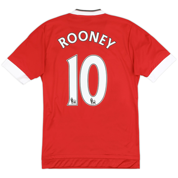 2015-16 Manchester United Home Shirt Rooney #10 - 9/10 - (XS)