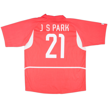 2002-03 South Korea Home Shirt J S Park #21 - 8/10 - (XXL)