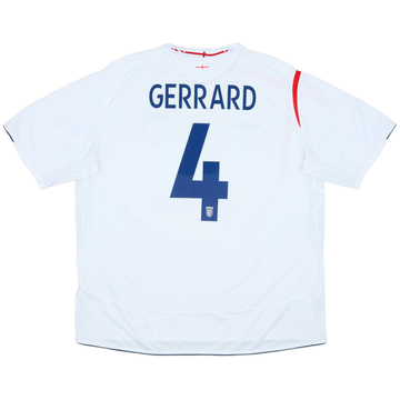 2005-07 England Home Shirt Gerrard #4 - 8/10 - (3XL)