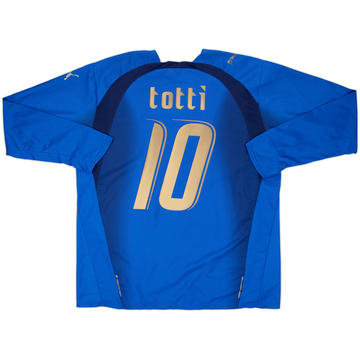 2006 Italy Home L/S Shirt Totti #10 - 6/10 - (XL)