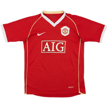 2006-07 Manchester United Home Shirt - 6/10 - (L.Boys)
