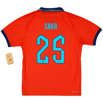 2022-23 England Authentic Away Shirt Saka #25 (L)