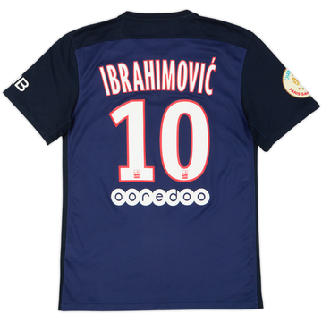 2015-16 Paris Saint-Germain Home Shirt Ibrahimovic #10 - 8/10 - (S)
