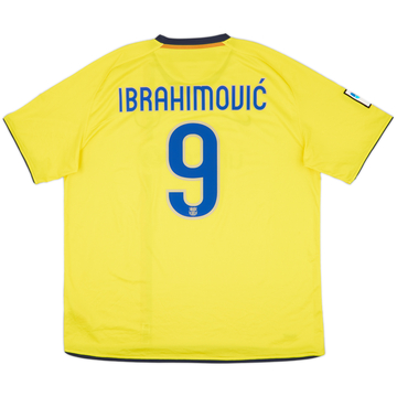 2008-10 Barcelona Away Shirt Ibrahimovic #9 - 10/10 - (XXL)