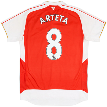 2015-16 Arsenal Home Shirt Arteta #8 - 5/10 - (M)