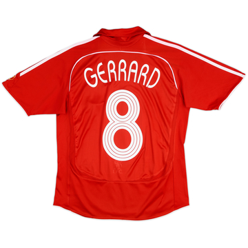 2006-08 Liverpool Home Shirt Gerrard #8 - 6/10 - (13-14 Years)
