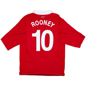 2010-11 Manchester United Camiseta de local manga larga Rooney #10 - 9/10 - (L)