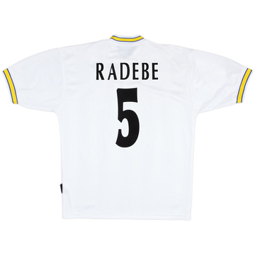 1996-98 Leeds United Home Shirt Radebe #5 - 8/10 - (M)