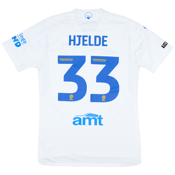 2023-24 Leeds Match Issue Home Shirt Hjelde #33