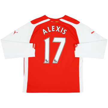 2014-15 Arsenal Home L/S Shirt Alexis #17 - 7/10 - (XL)