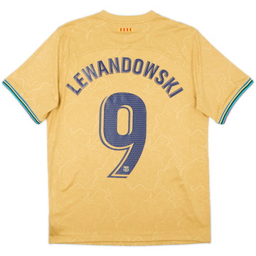 2022-23 Barcelona Away Shirt Lewandowski #9 - 10/10 - (M)
